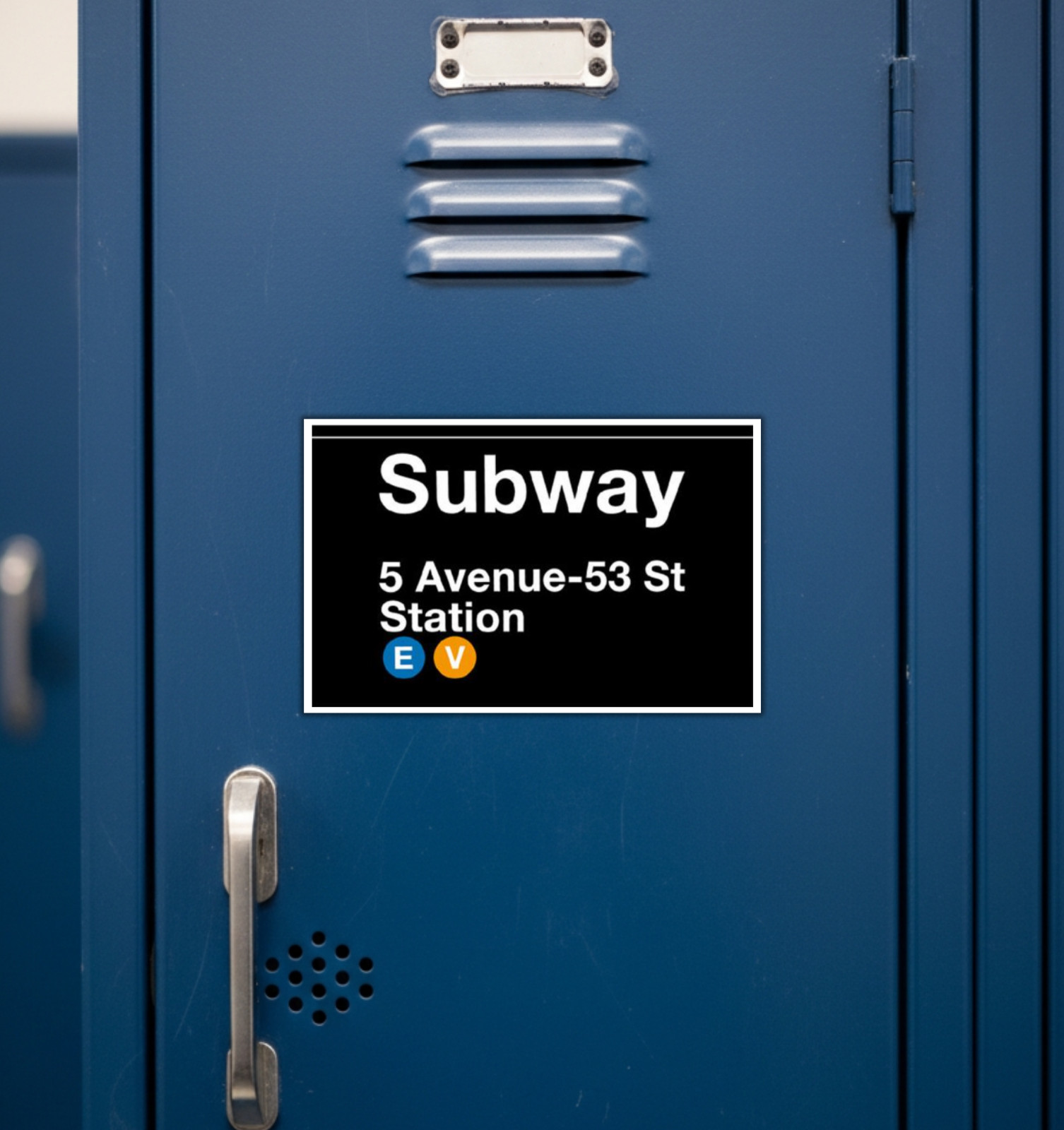 NYC Subway Signs Die Cut Glossy Fridge Magnets