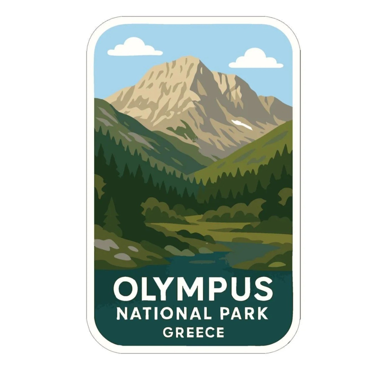 Olympus Greece Iron On Heat Transfer Vinyl HTV Die-Cut World National Parks