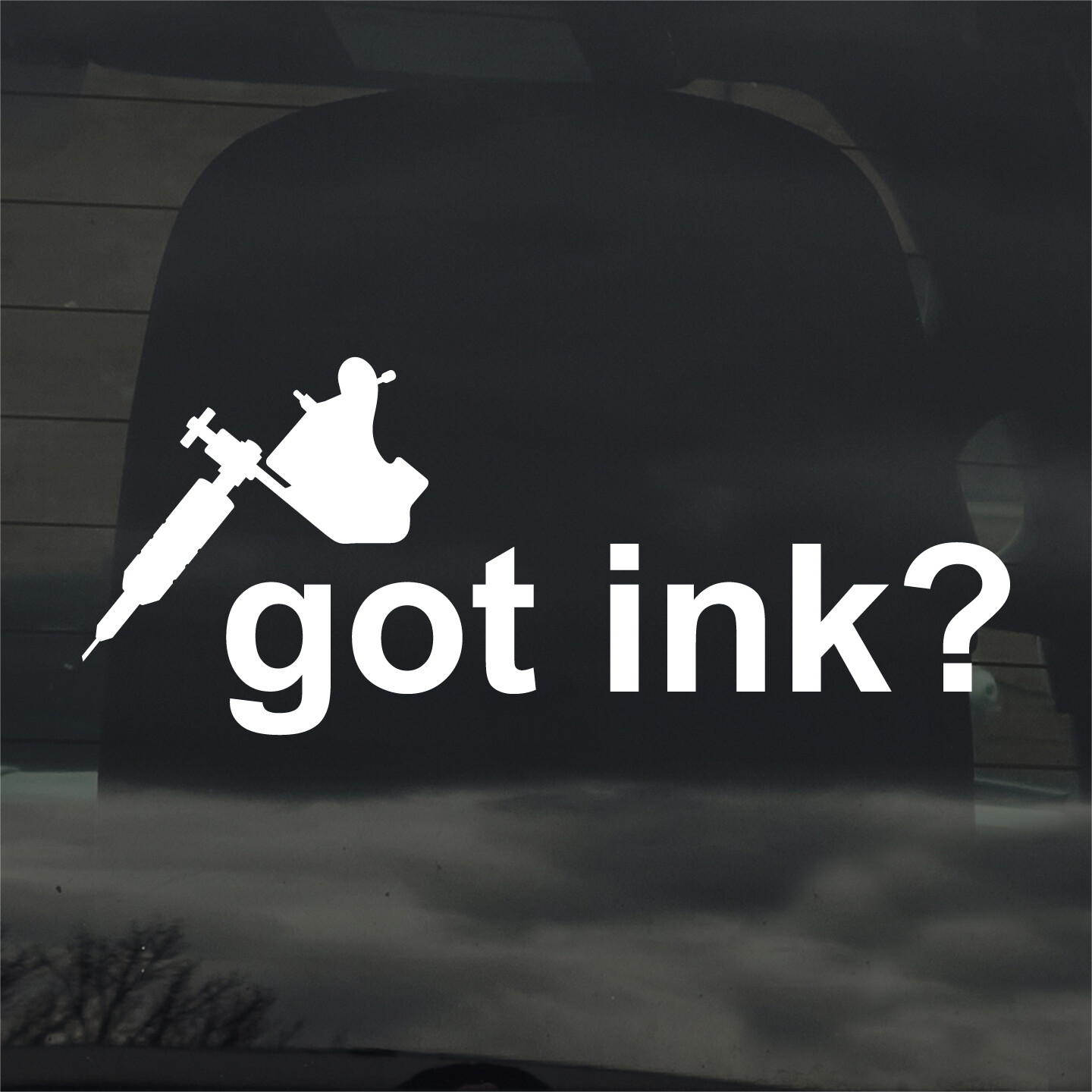 Got Ink? Custom Vinyl Sticker Decal Tattoo Gun Parlor Artist Inked
