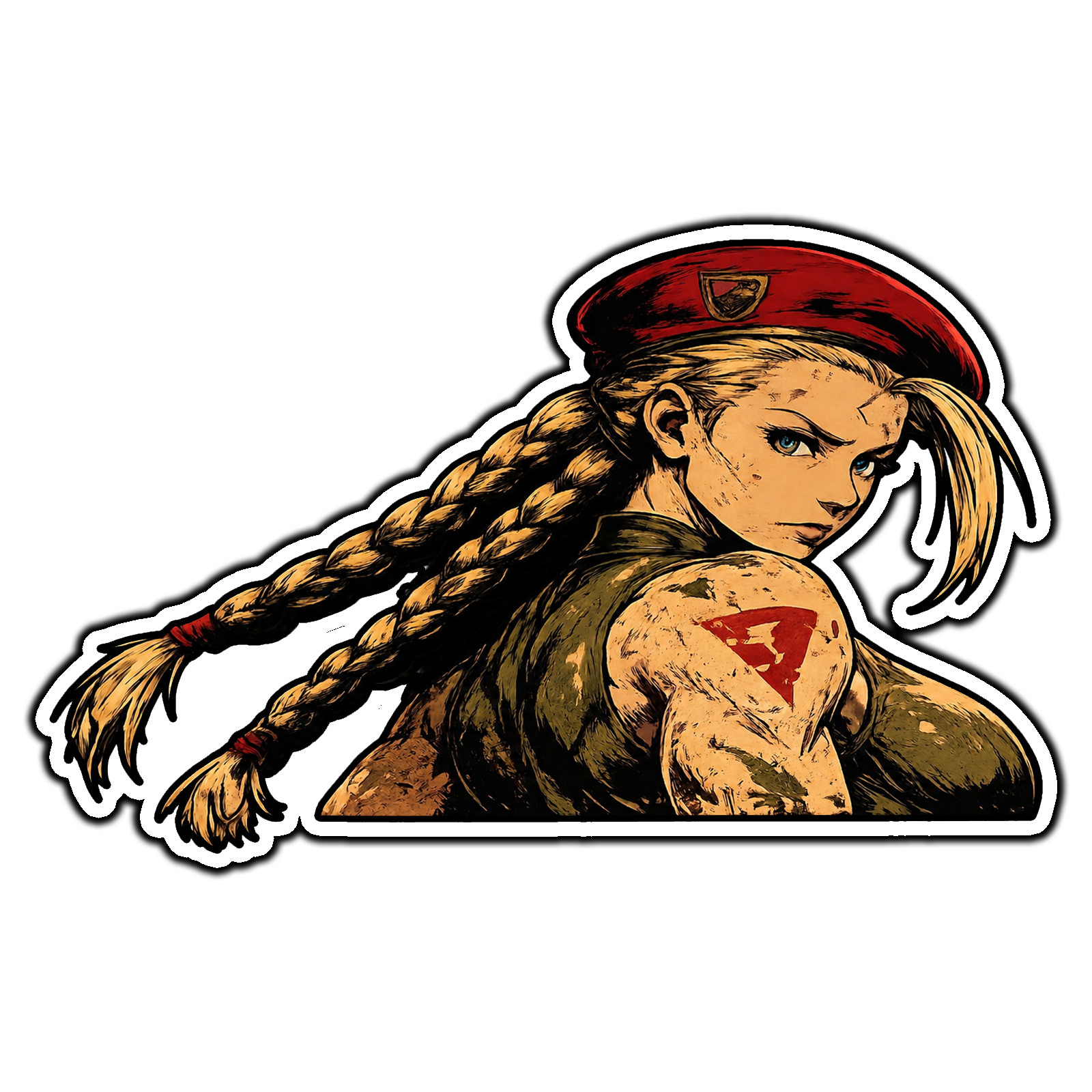 Cammy White #3 Street Fighter Retro Sticker Waterproof Vinyl Decal Die-Cut