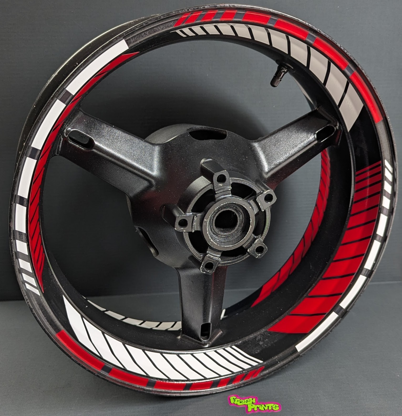RED & WHITE Wheel Wrap Rim Stripes Inner Decals Tape Stickers for CBR 1000RR