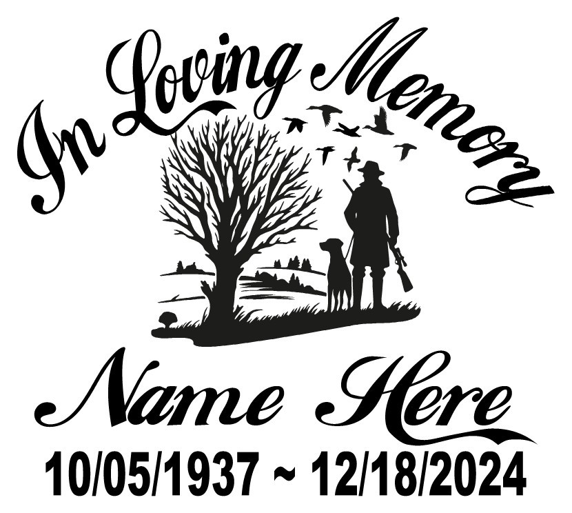 In Loving Memory of Decal – Duck Hunter Outdoors Retriever Memorial Sticker