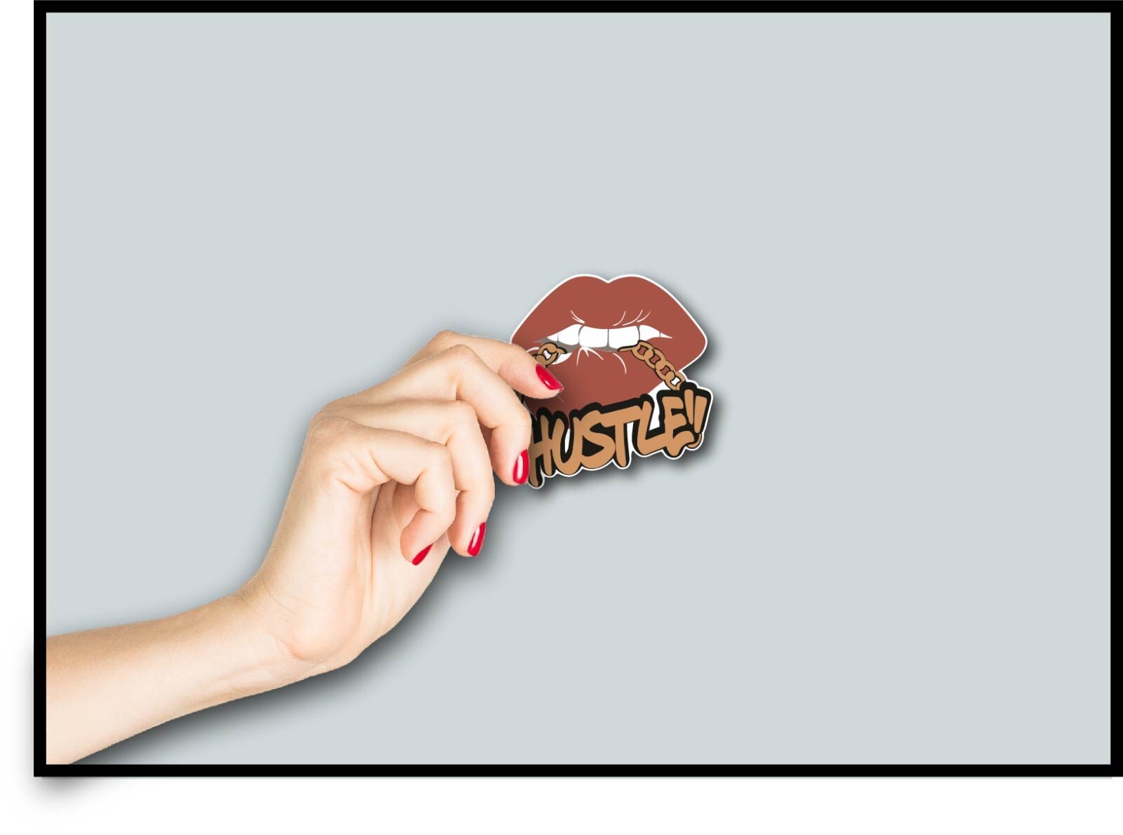 Hustle Lips Decal Graffiti Writing King Queen Sticker Car Urban Street Side Gig
