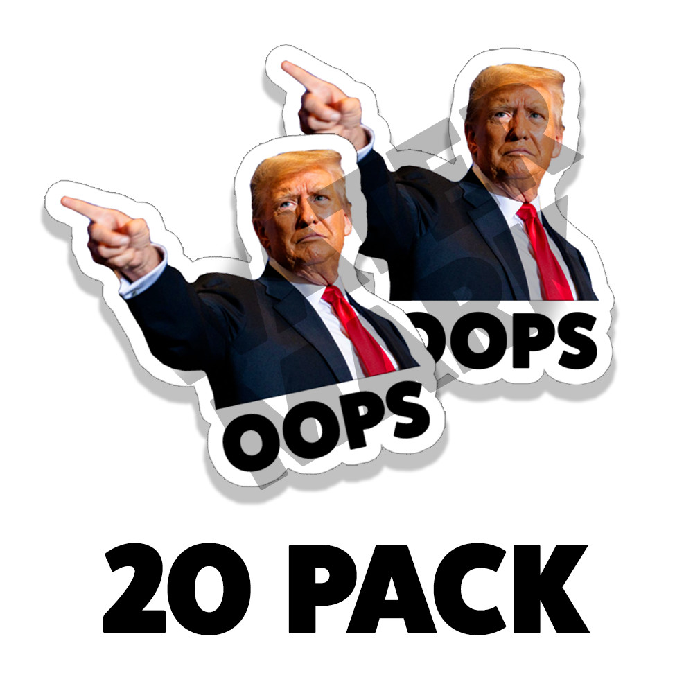 Donald Trump OOPS Stickers Decal Car Gas Pump Station 2" Trump Sticker 5PK