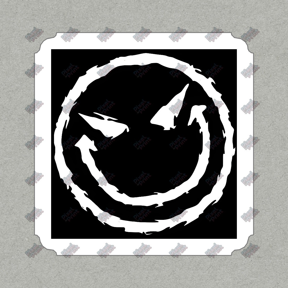 Unique Grinning Smiley Face Vinyl Sticker Decal Perfect for Laptops, #783538