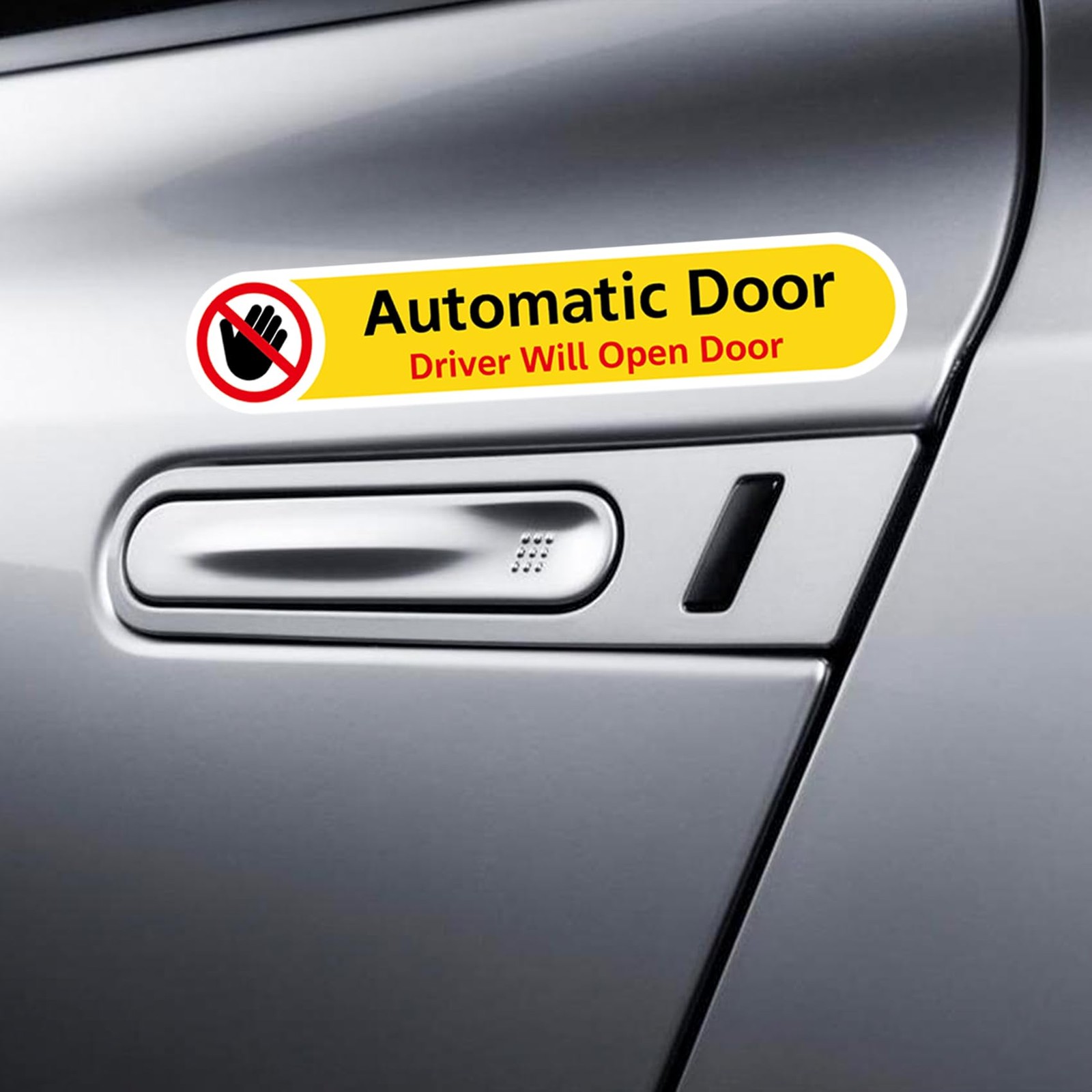3Pcs Automatic Door Driver Will Open Door Sign Car Decal Warning Stickers