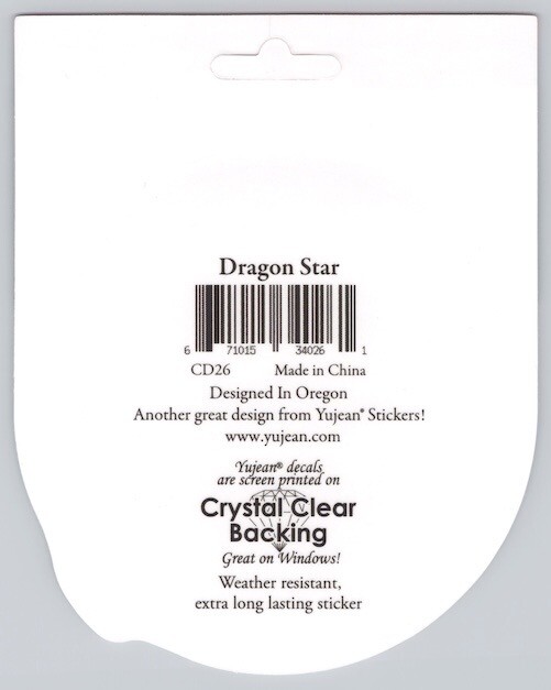 Chinese Dragon Star New Die-Cut Decal Sticker Red Black Art Celestial Year