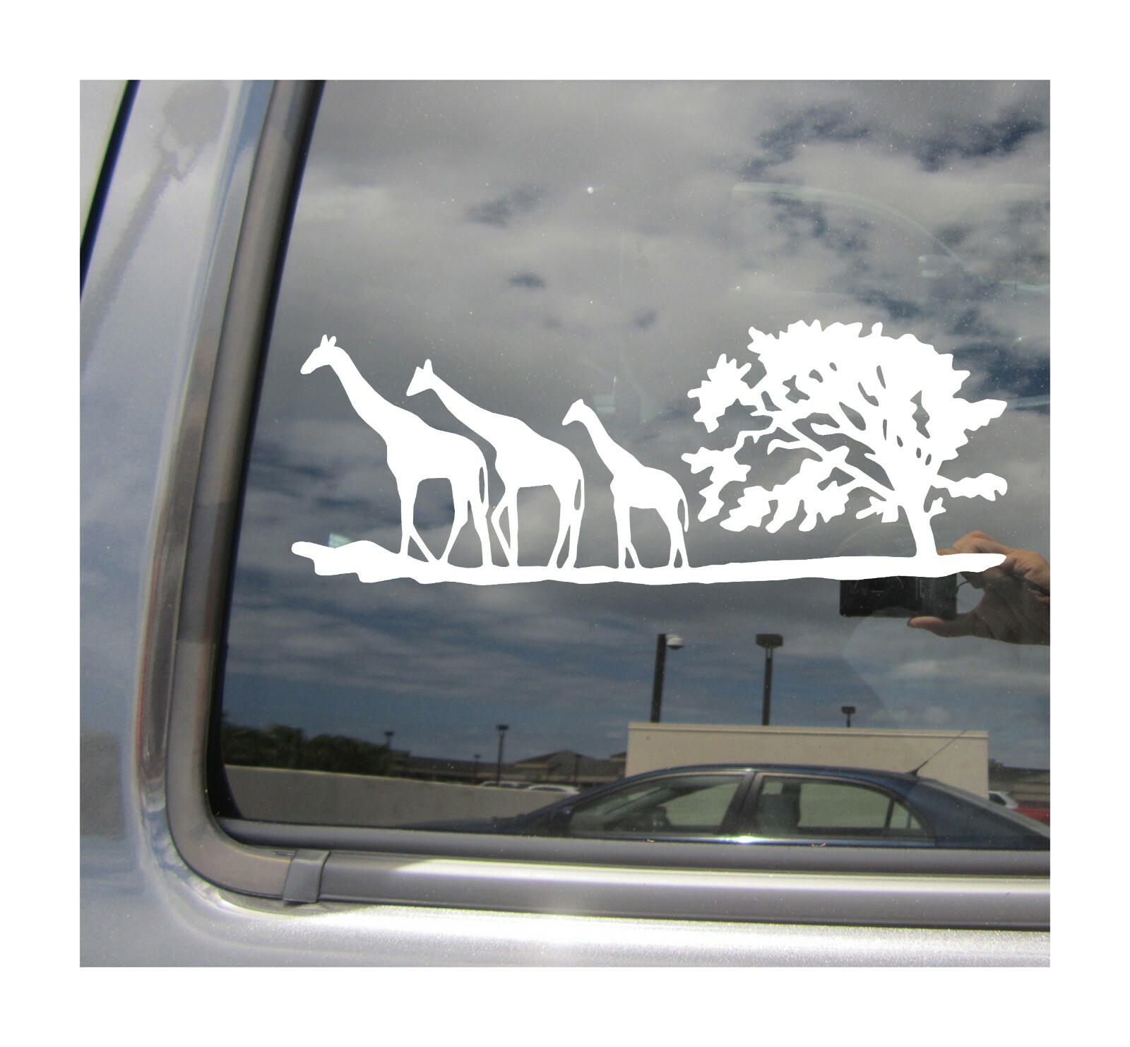 Giraffe Family – Safari Africa – Auto Window Quality Vinyl Decal Sticker 01085