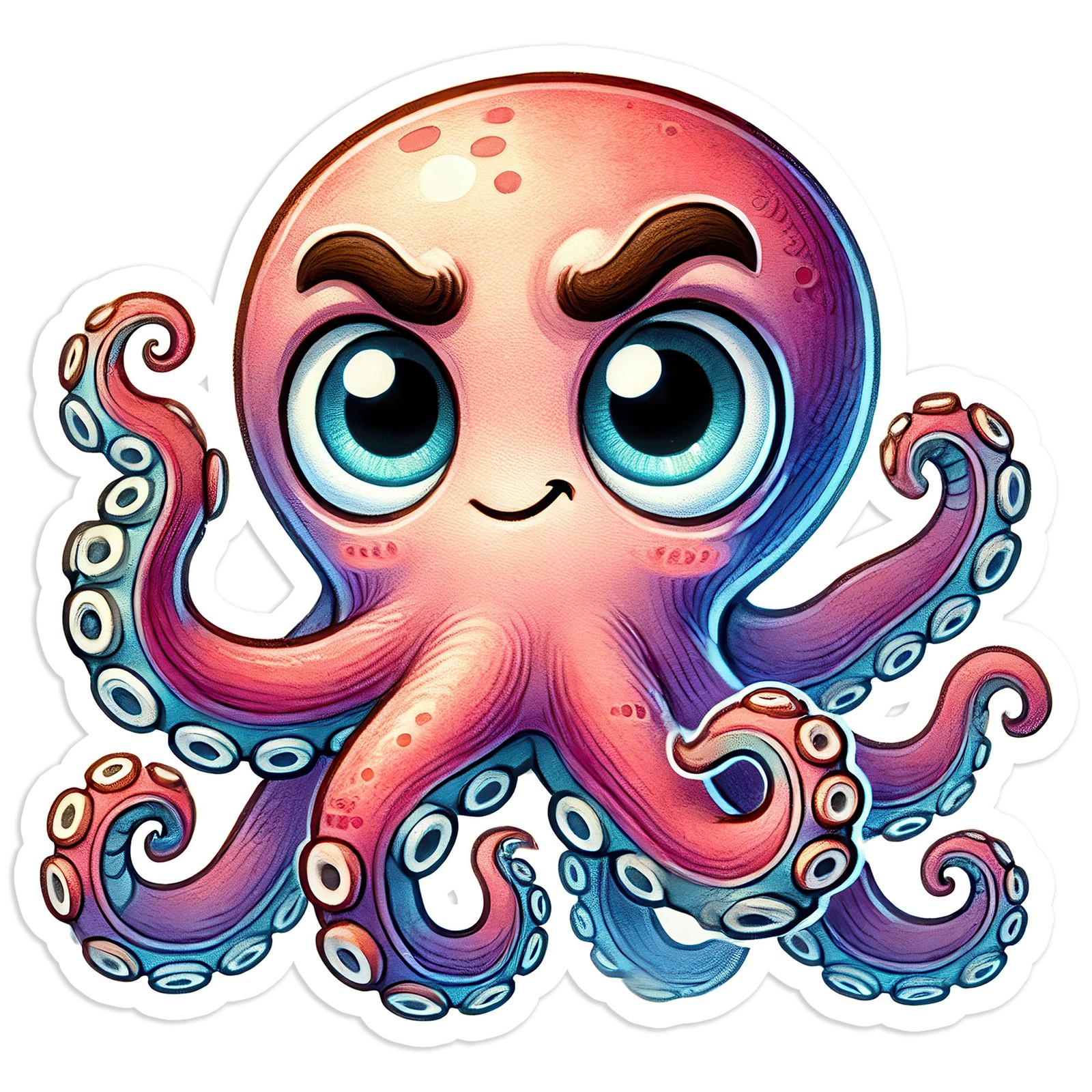 Sneaky Octopus – Vinyl Decal Sticker – Car Window Laptop – #397