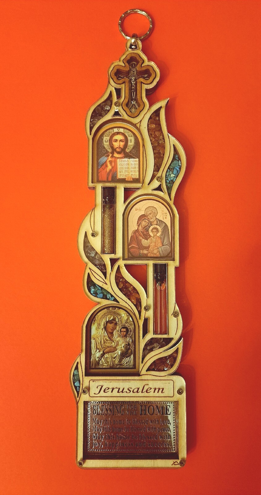 wall decor, Religious Orthodox Church, Blessing For The Home, Made In Jerusalem.