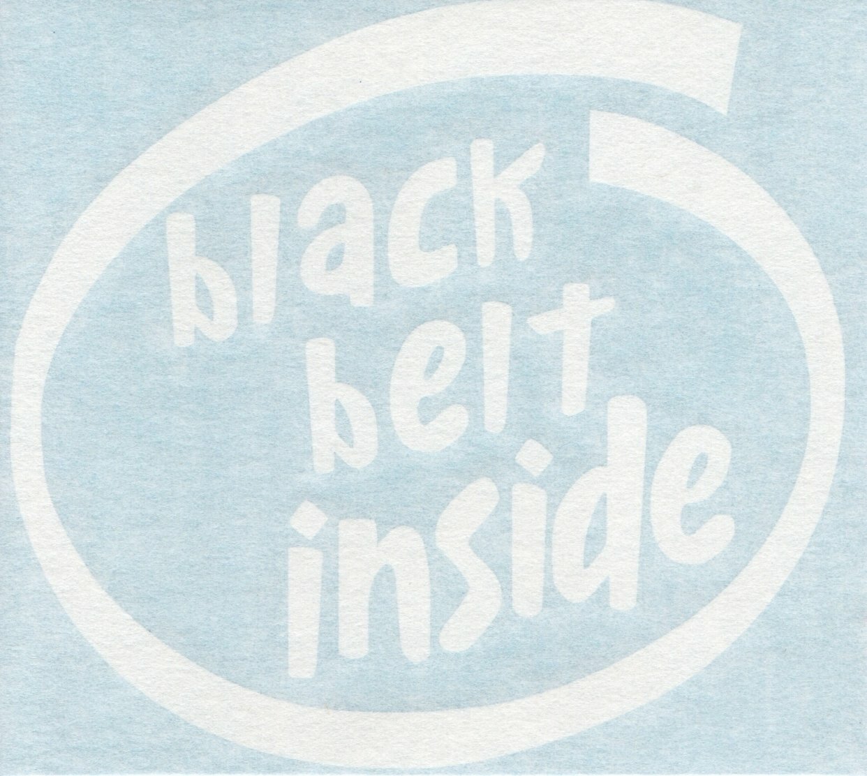 Black Belt Inside – Karate Taekwondo Jiu Jitsu – Car Vinyl Decal Sticker 04064