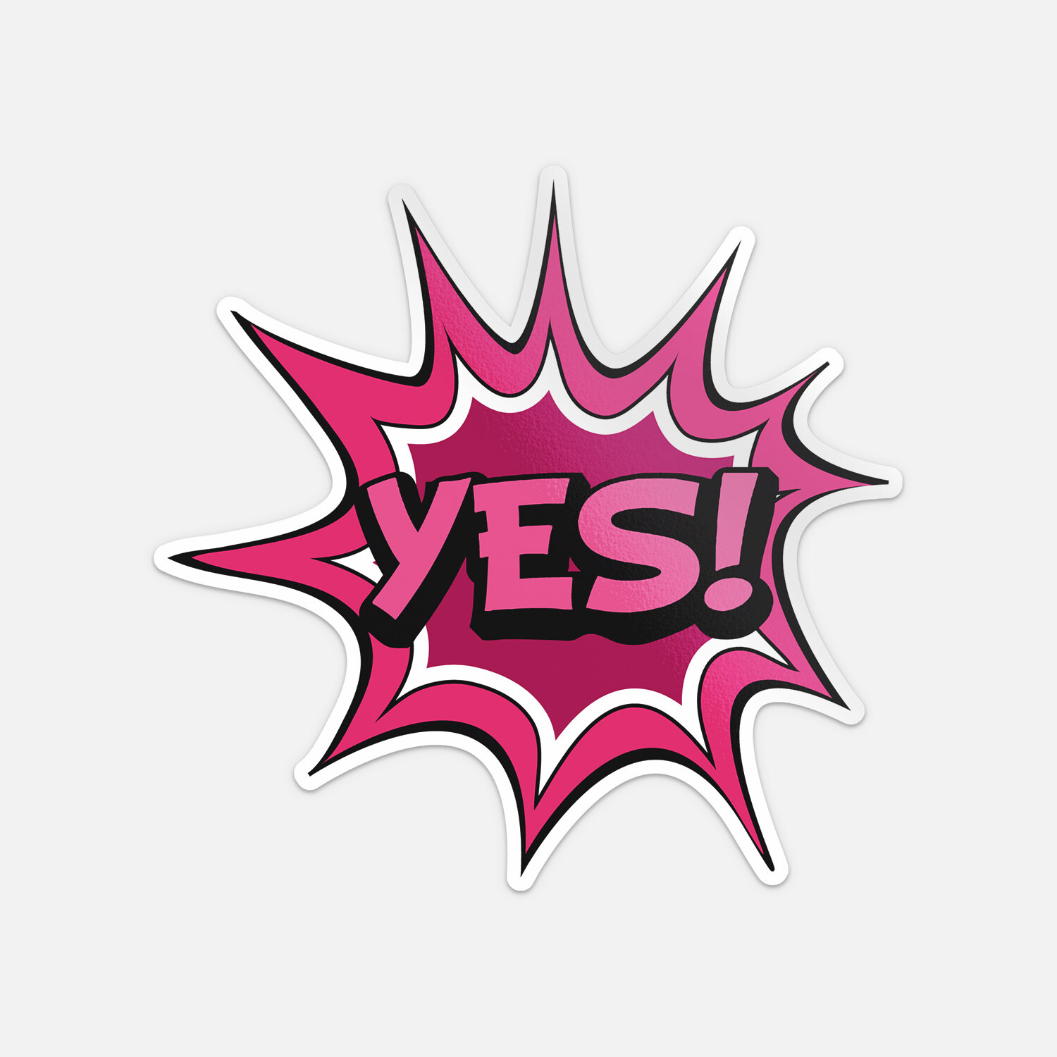 Yes Speech Bubble Comic Book Vinyl Sticker Decal