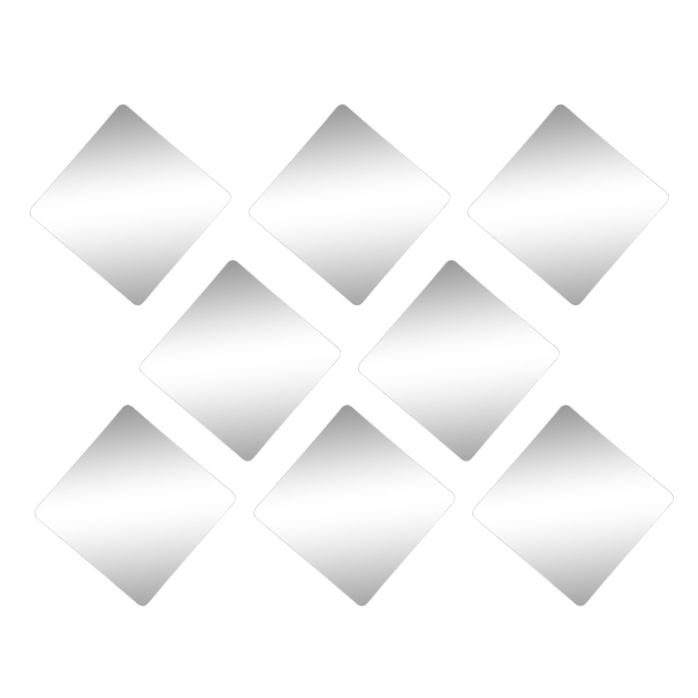 8Pcs Acrylic Mirror Sheets for Wall Self Adhesive Frameless Small Mirror Tiles