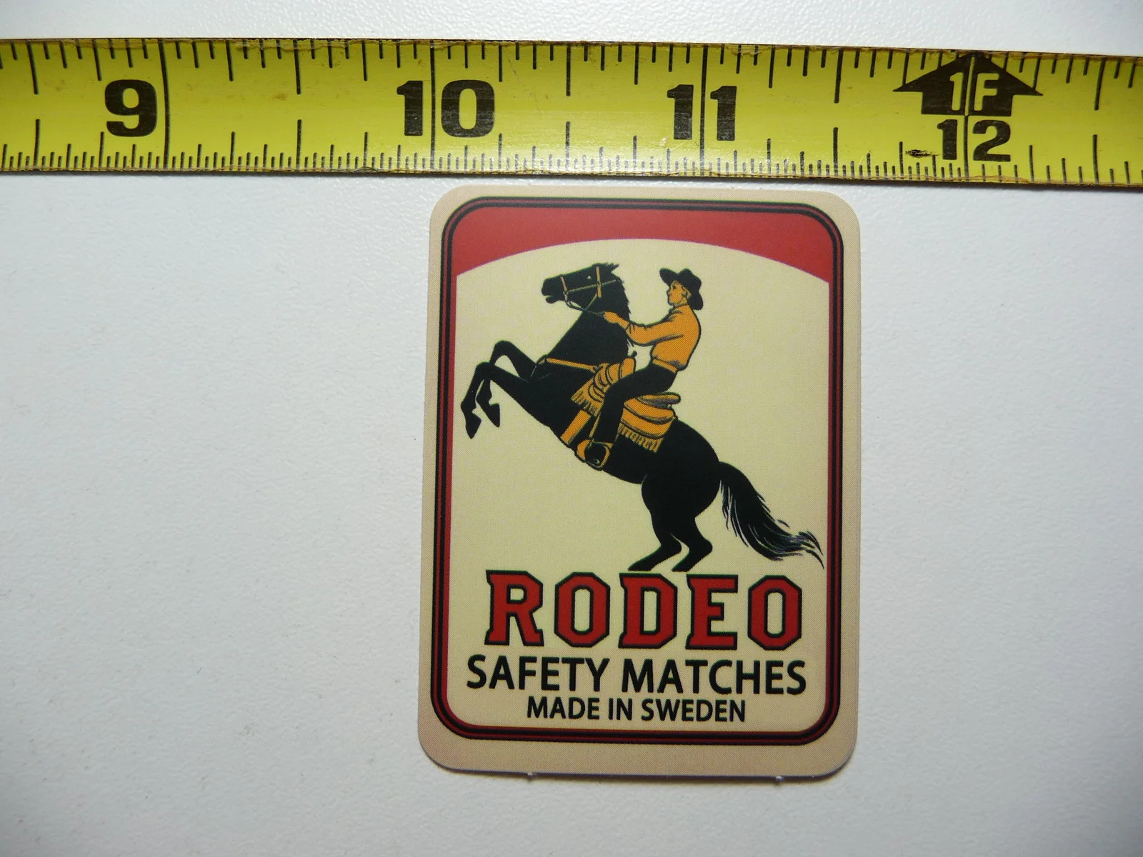 RODEO SAFETY MATCHES SMALL STICKER DECAL COUNTRY WESTERN THEME FUNNY