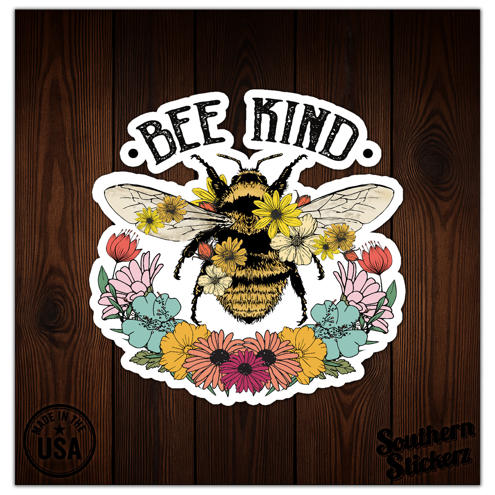 Be Kind Bee – Vinyl Decal Sticker – Car Window Laptop – ebn8762