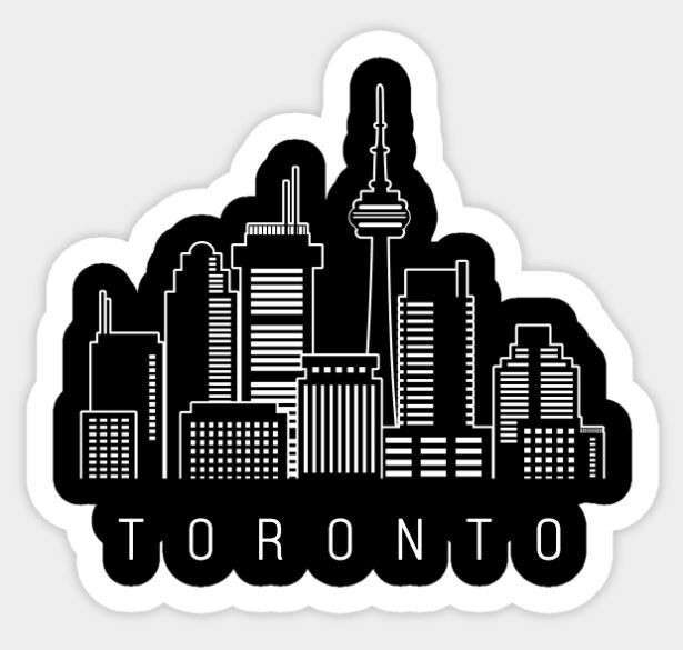 Love City Toronto Canada Travel Vinyl Decal Sticker for Phone Laptop Bumper