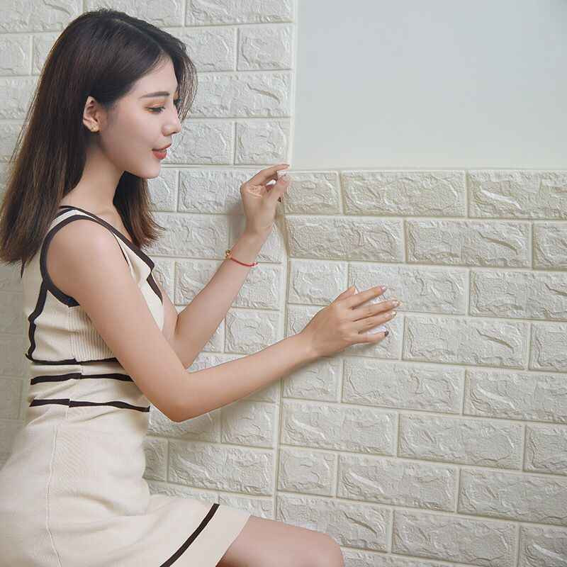 70Cm*10M 3D Brick Pattern Wall Sticker Self-Adhesive Panel Waterproof