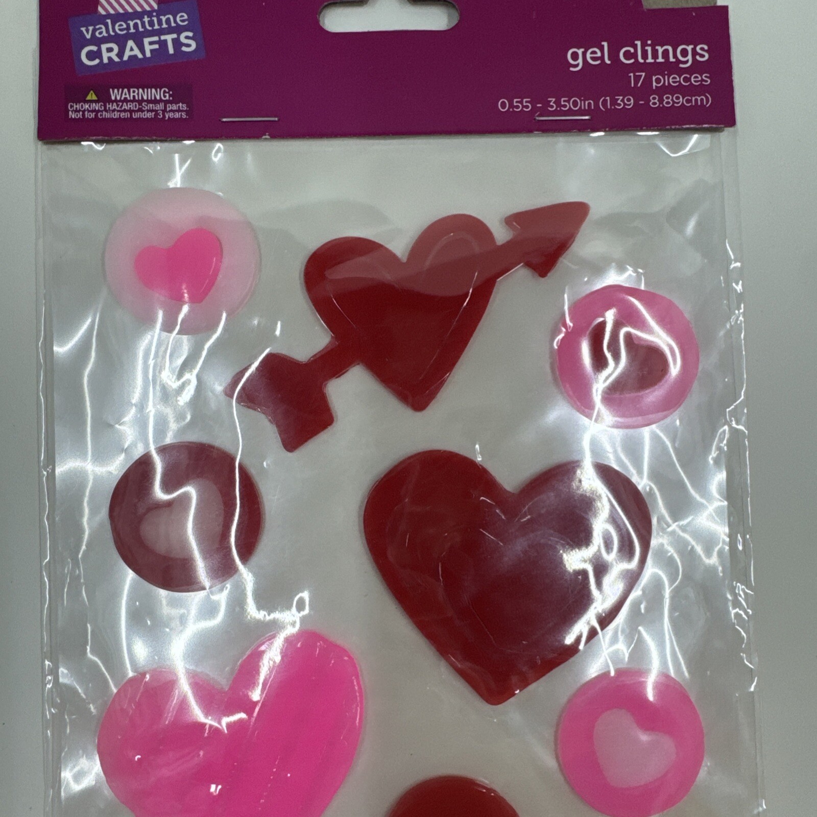 Valentine's Day Conversation Hearts Window Gel Clings