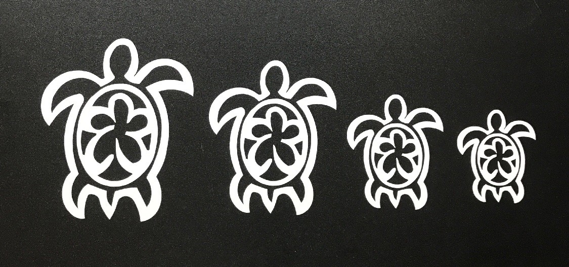 Family Sea Turtle stickers – Surf Hawaii Surfing Kids Beach Maui Kona