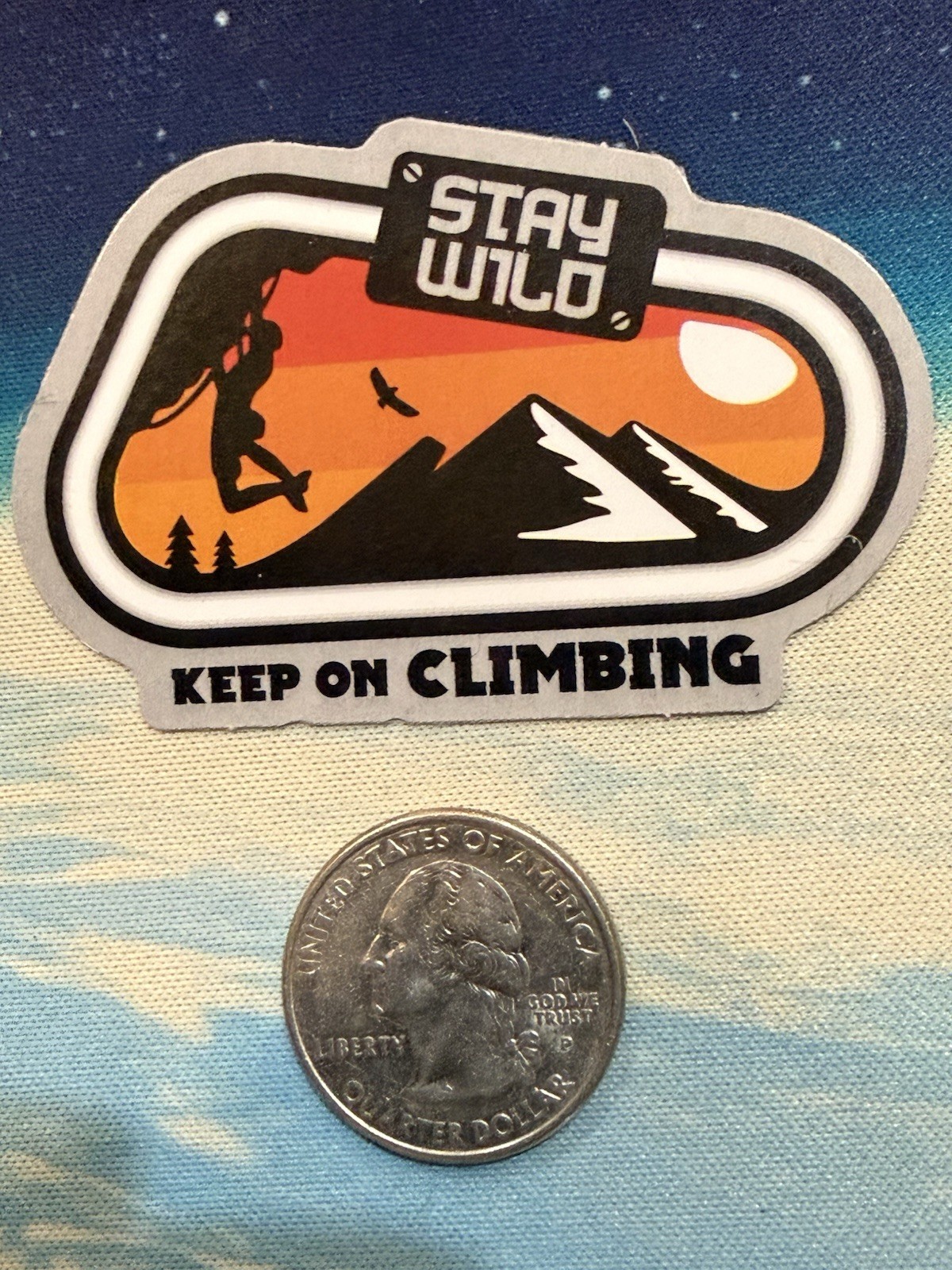 Outdoors Hiking Camping Adventure Nature Mountain Forest Trail Sticker Decal