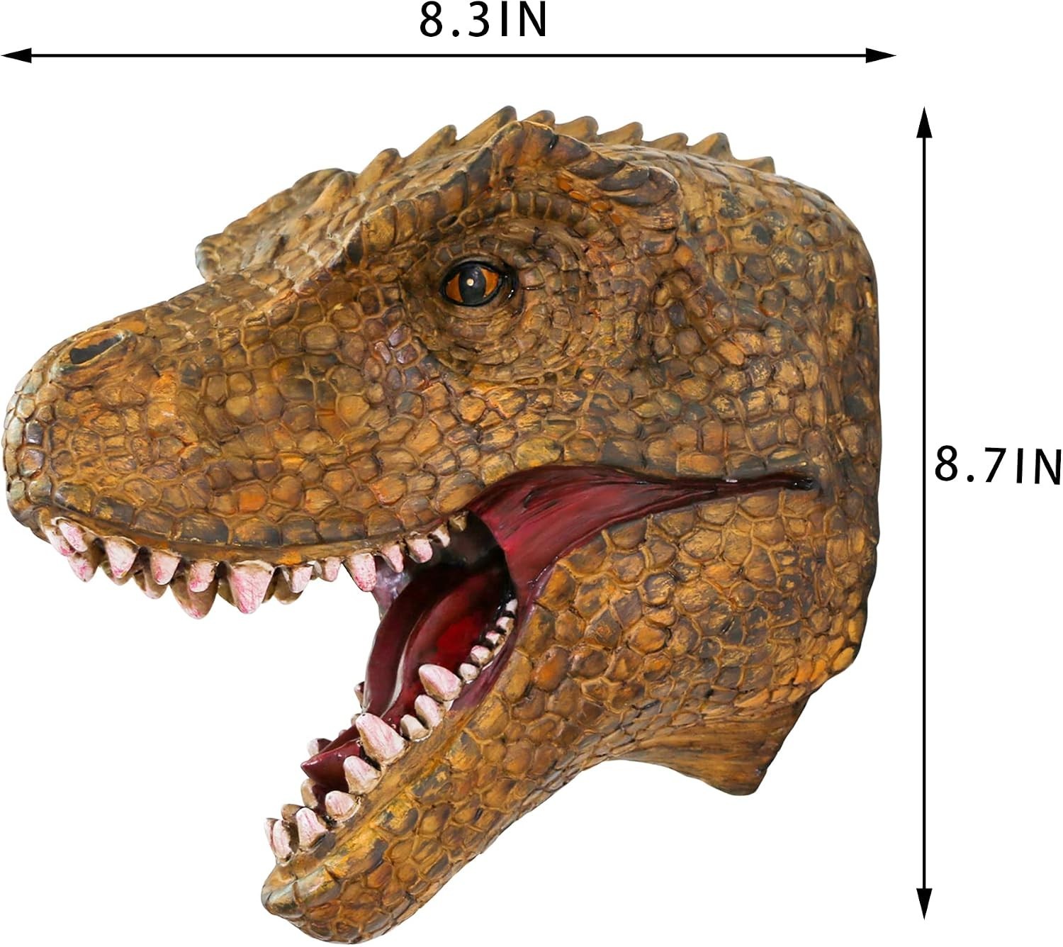 Realistic Small T-Rex Wall Mount Sculpture