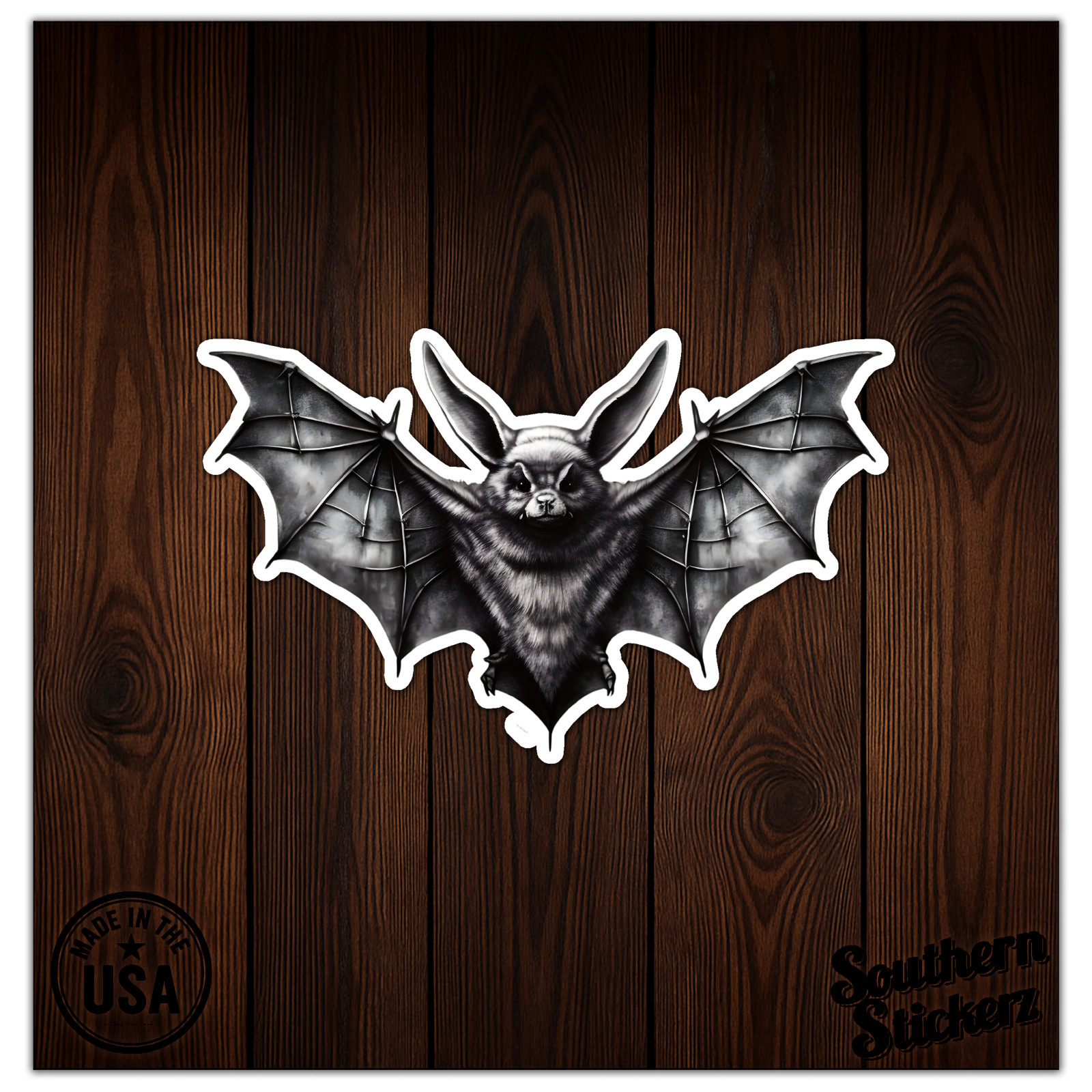Flying Bat Halloween – Vinyl Decal Sticker – Car Window Laptop – ebn11693