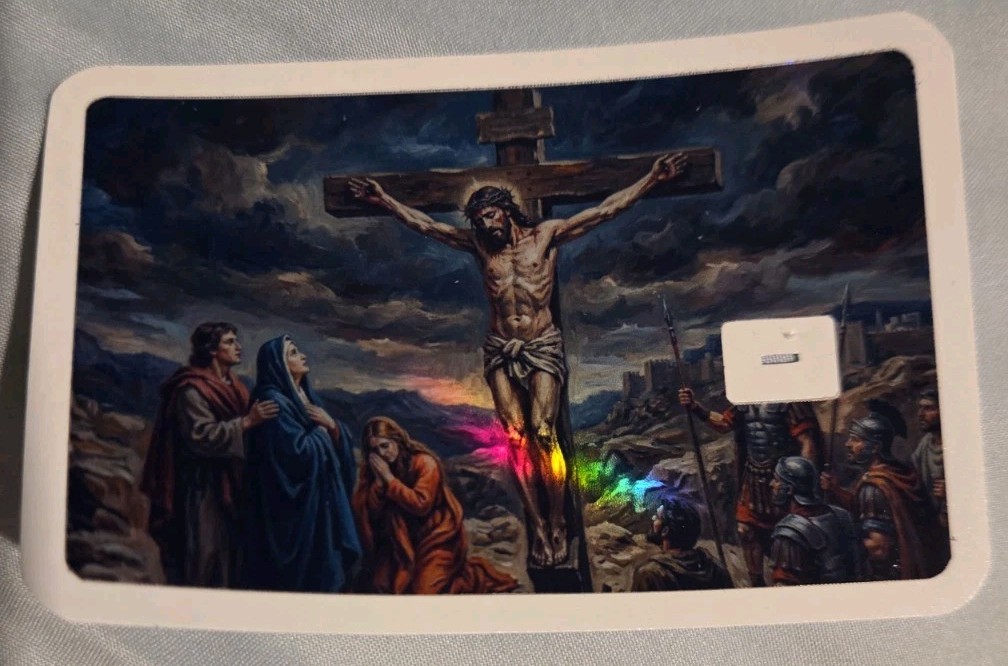 Jesus Christ Cross Painting Credit Gift Debit ATM Card Skin Sticker God Love USA