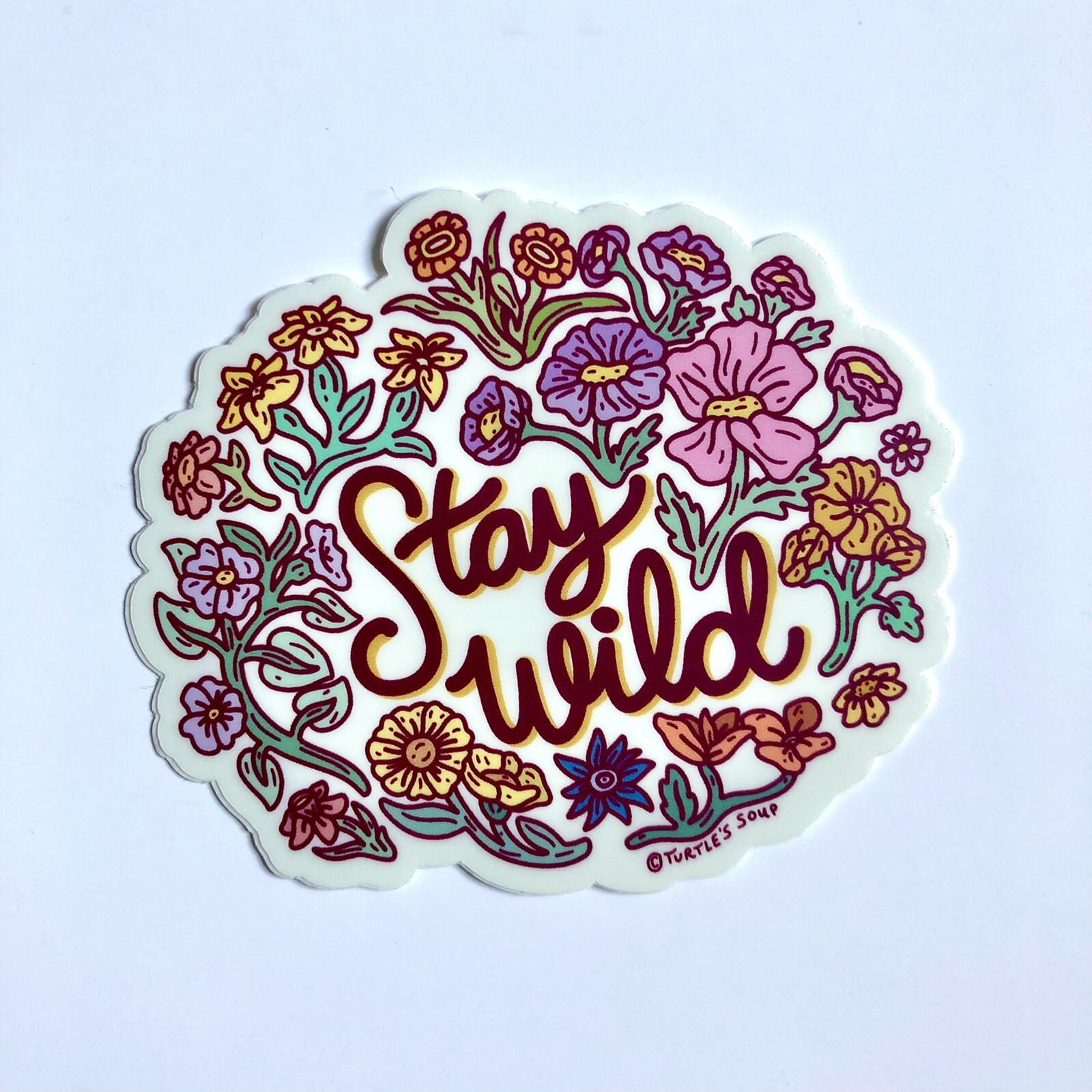 NEW! Turtle’s Soup SET OF 4 VINYL STICKERS / DECALS — 3×3” Lovely Nature Themed