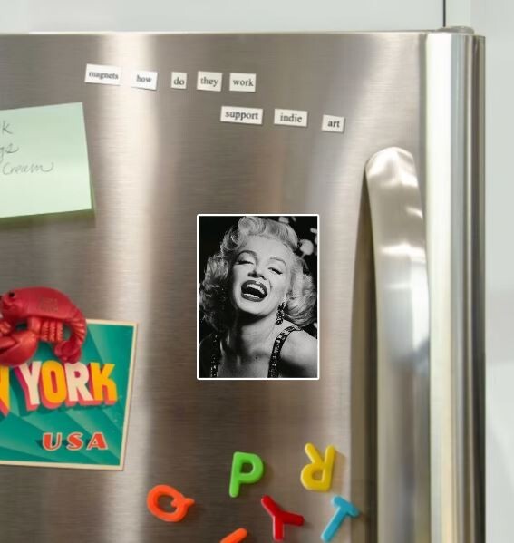 Marilyn Monroe Die Cut Glossy Fridge Magnet