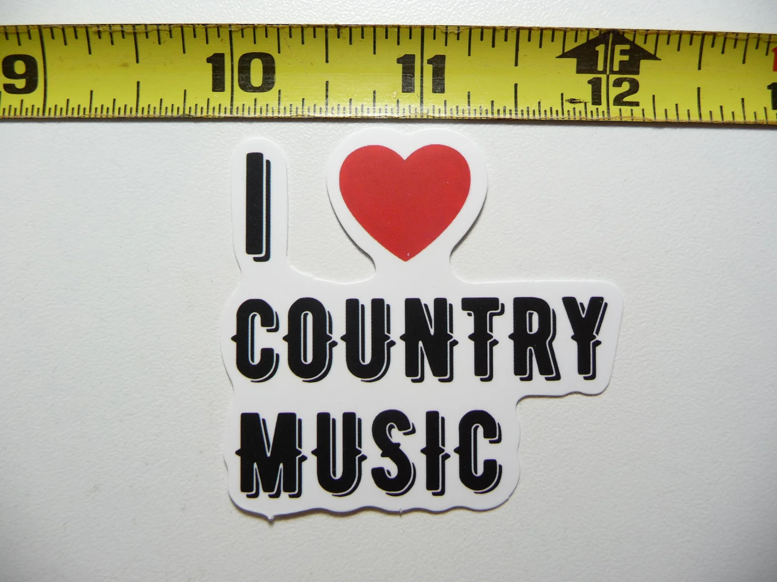 I LOVE HEART COUNTRY MUSIC SMALL STICKER DECAL FAN STYLE BAND DANCE