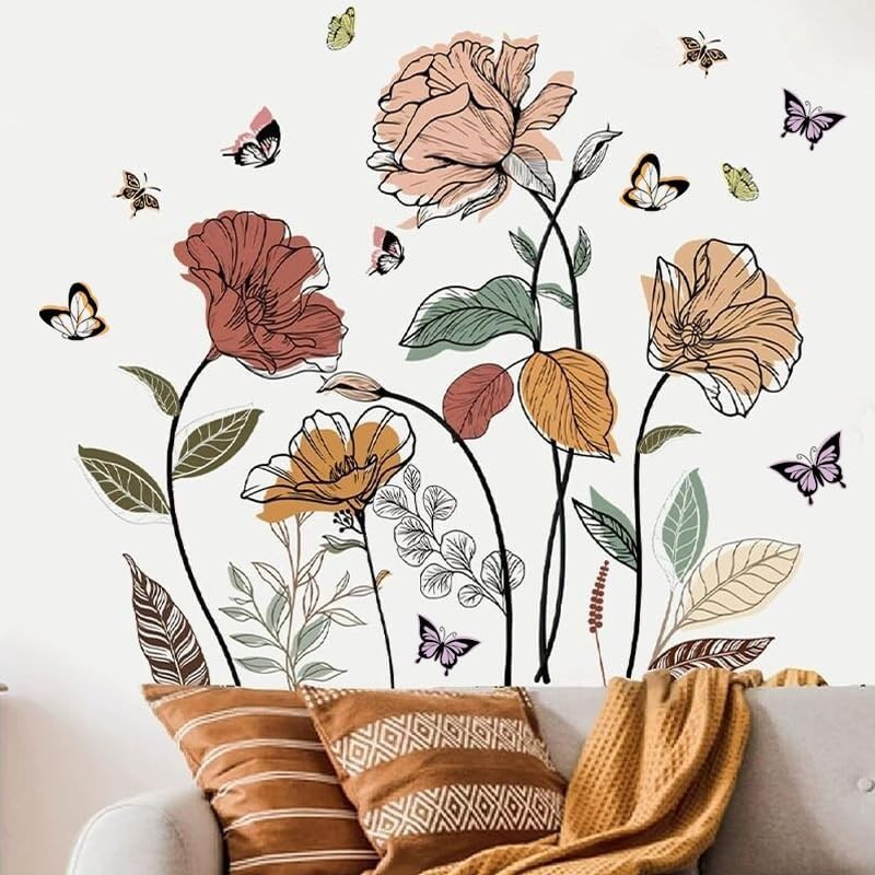 Brighten Any Room with Self-Adhesive Floral Wall Stickers – Kid-Friendly Design