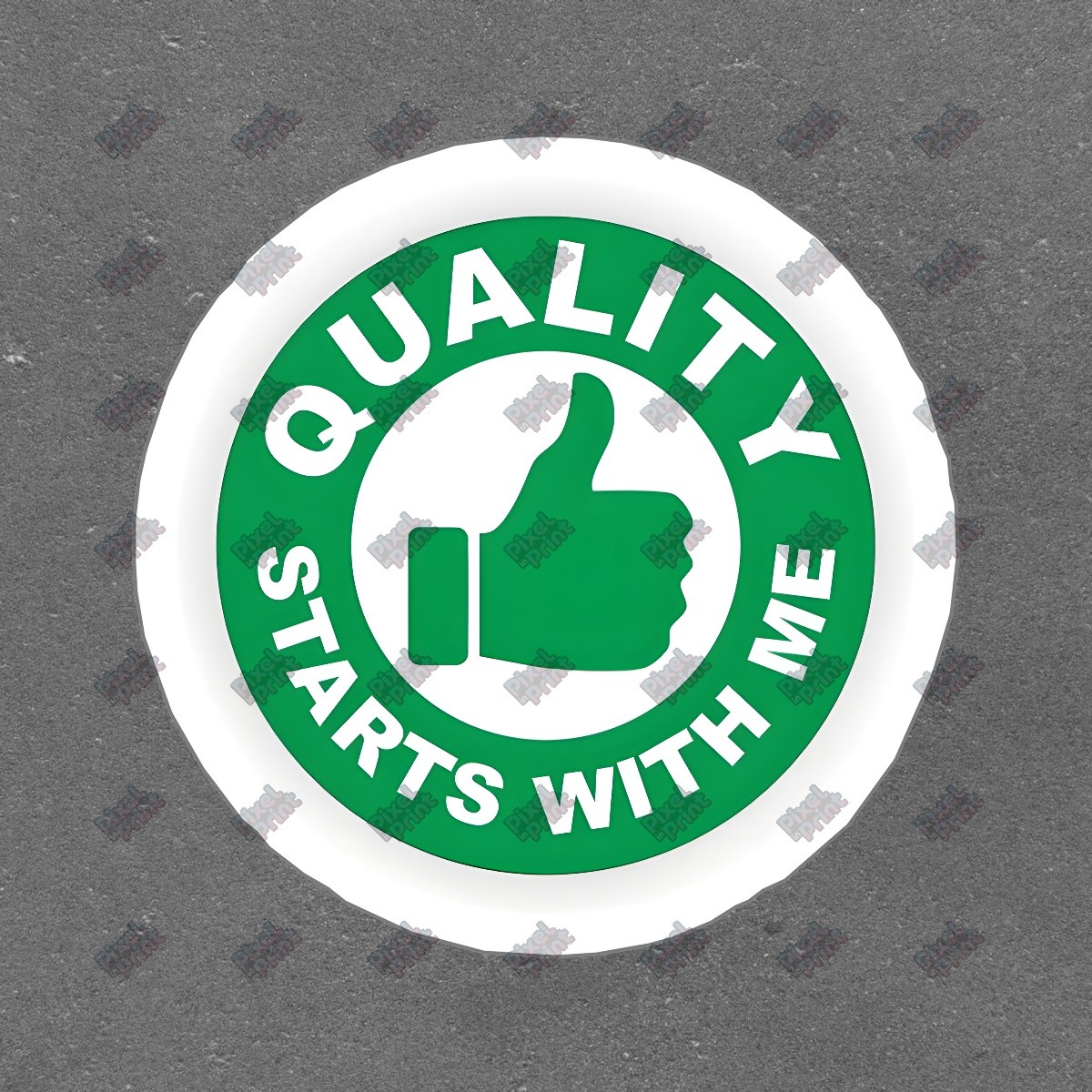 Quality Starts With Me Vinyl Sticker Motivational Decal, Green Thumb #742431