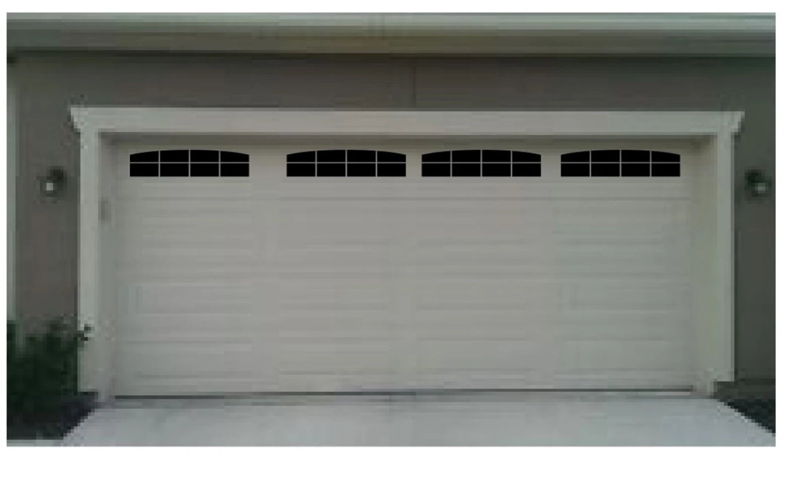 Carriage House Style Faux Garage Door Windows – Vinyl Decals 34.5 x 7.75