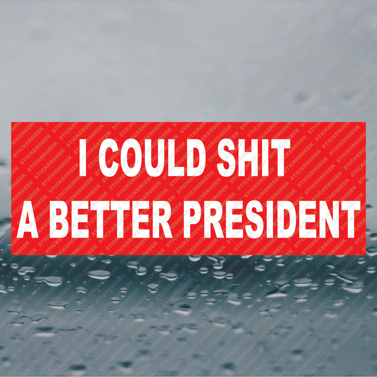 Anti Trump I Could Sh!t A Better President Bumper Sticker Funny Prank Joke Gag