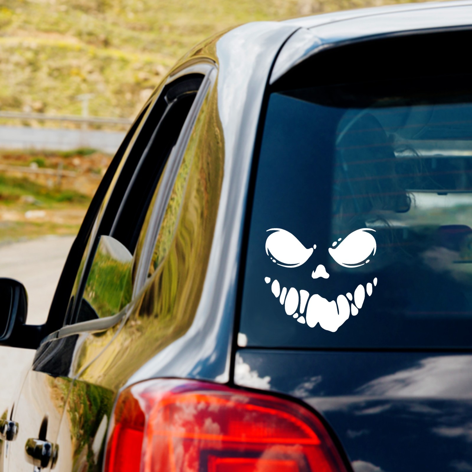 Spooky Face Vinyl Decal Sticker Car Truck Window Laptop Halloween Creepy