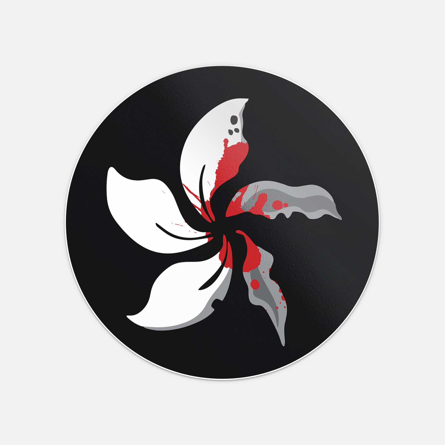 Black Bauhinia Hong Kong Independence Vinyl Sticker Decal