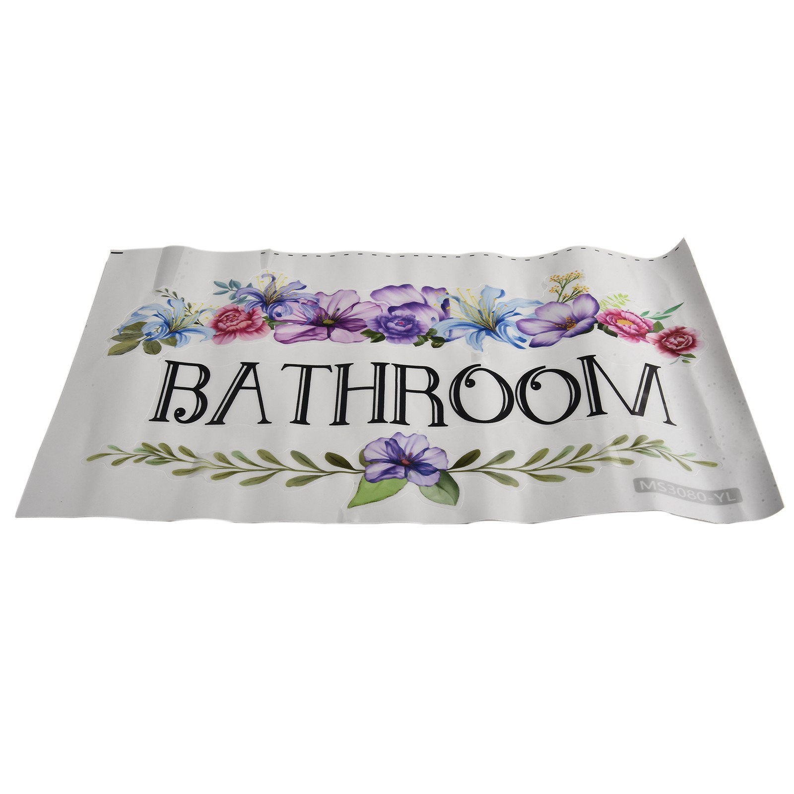 Waterproof Vinyl Wall Sticker Bathroom Door Sign Easy to Apply and Remove