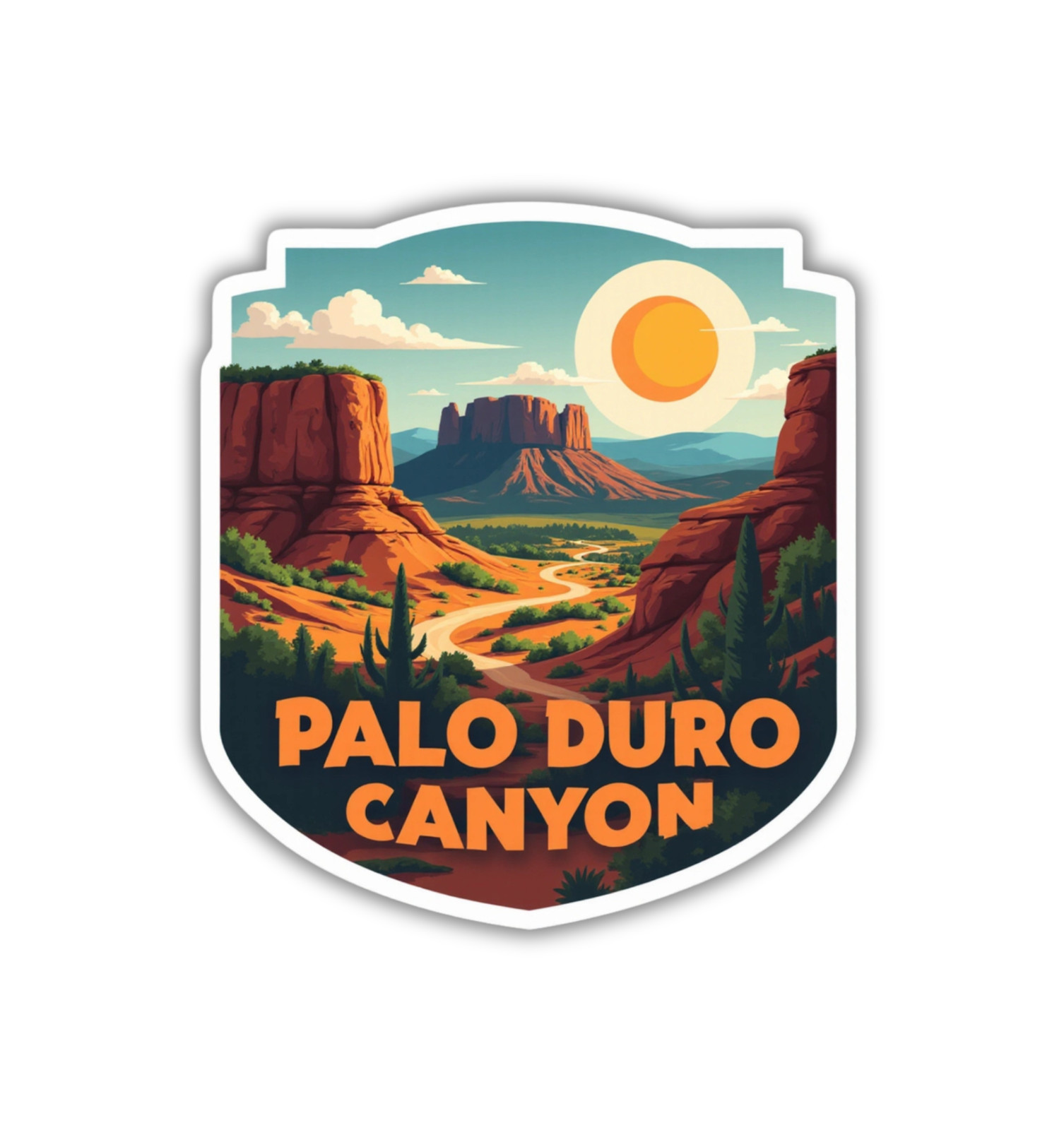Palo Duro Canyon Amarillo Texas Fridge Magnet or Laptop Sticker