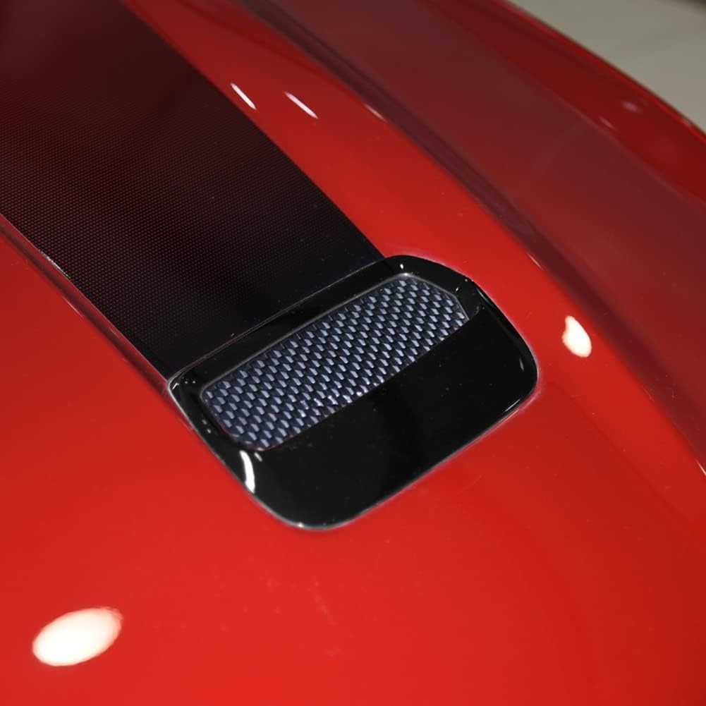 Glossy Black Exterior Hood Vent Air Outlet Cover Trim for Ford Mustang Accessori
