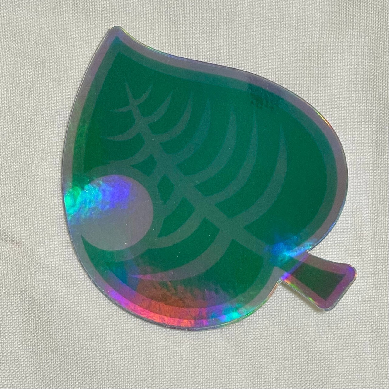 Animal Crossing Nook Leaf Hologram Sticker