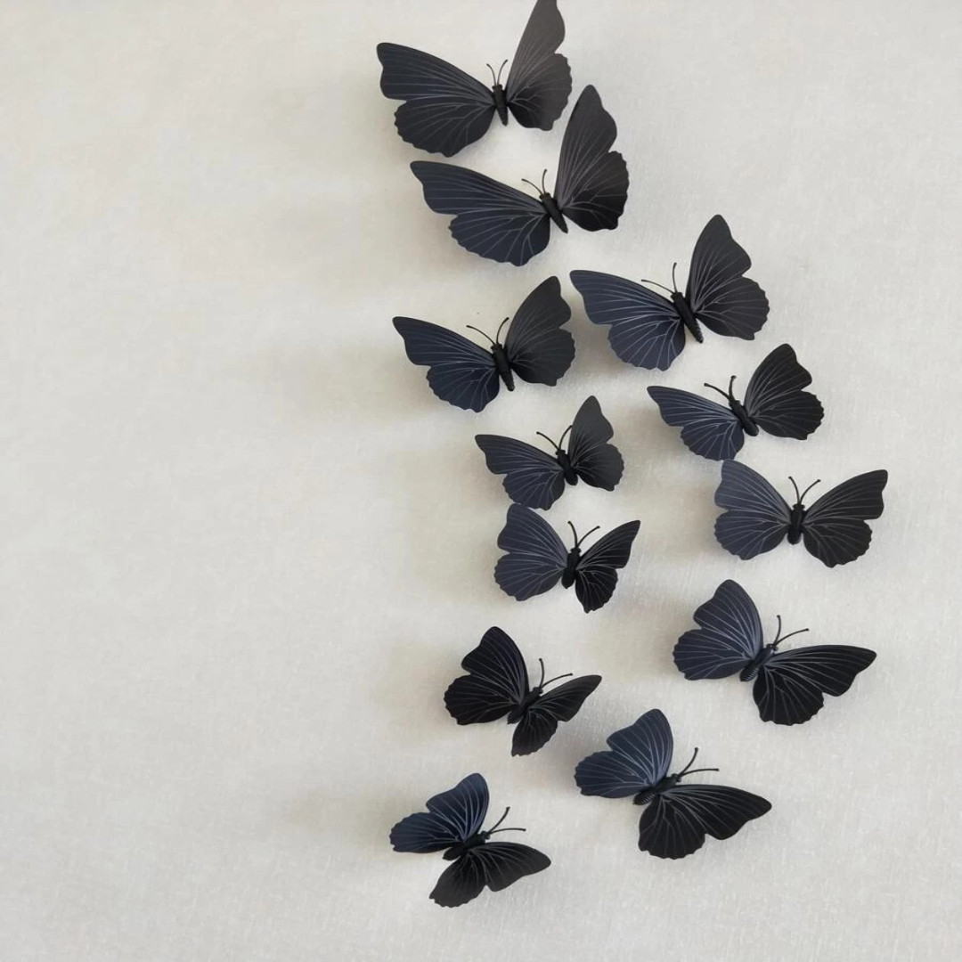 12pcs/Set 3D Butterfly Wall Sticker Modern Magnet Butterfly Sticker Vinyl Decal