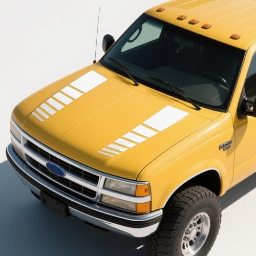 Car Hood Bonnet Racing Sport Vinyl Decal Sticker Stripes Kit Gloss White
