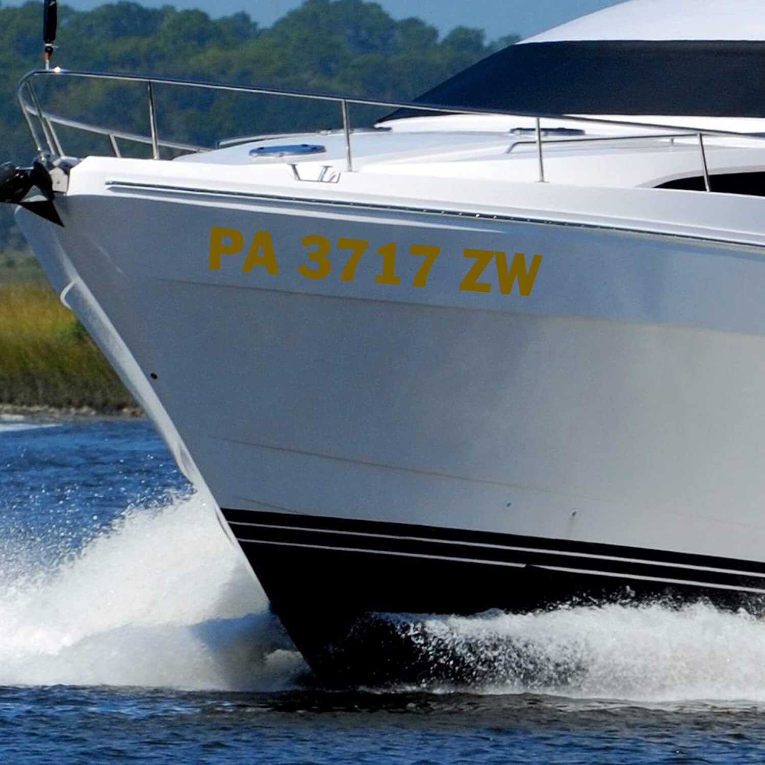 Personalized Decals Boat Registration Numbers and Letters Set of 2 VWAQ – CVD6