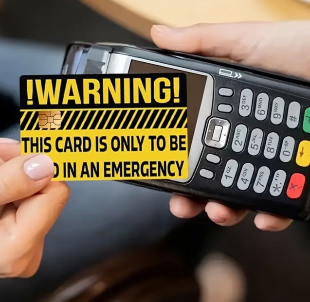 Emergency Use Only Credit Card Debit Card Skin Funny Decal Wrap Sticker Decal