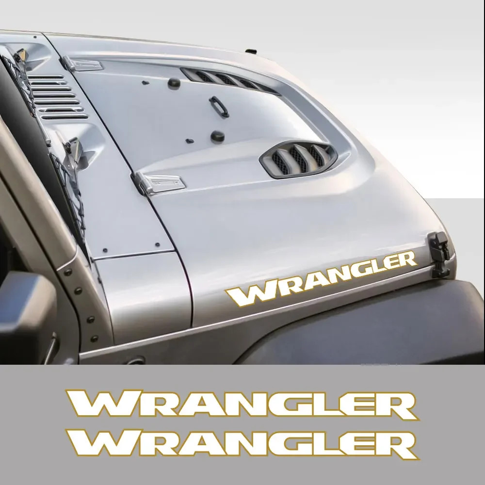 Aftermarket Jeep Wrangler Hood & Door Vinyl Decal – Engine Cover Bonnet Sticker