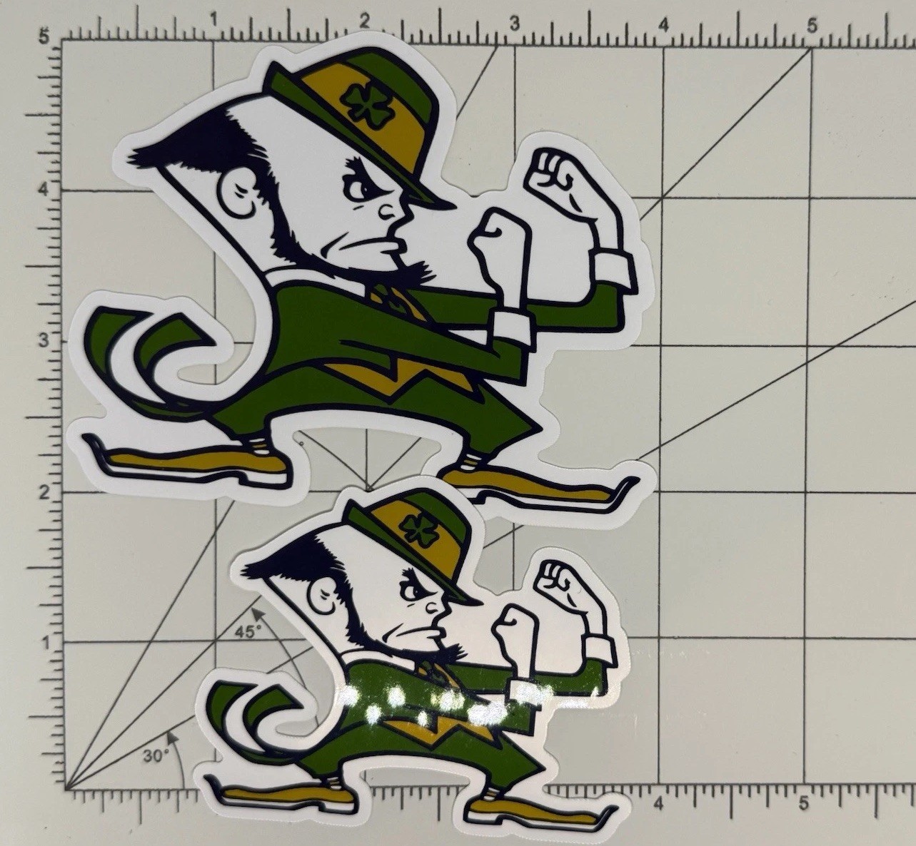 Notre Dame Fighting Irish Sticker 4” And 3” 2 Stickers