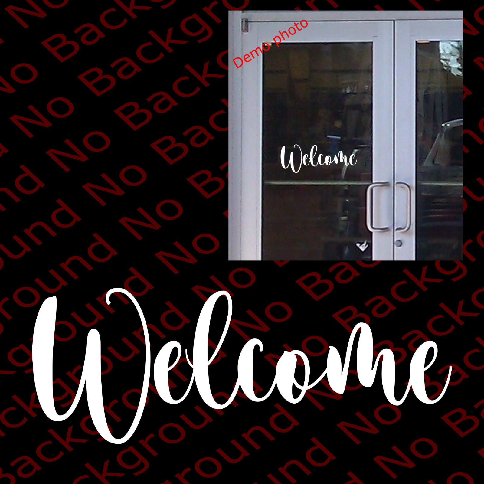 Welcome Business Commercial Home Entrance Door Window Vinyl Decal/Sign BS019A