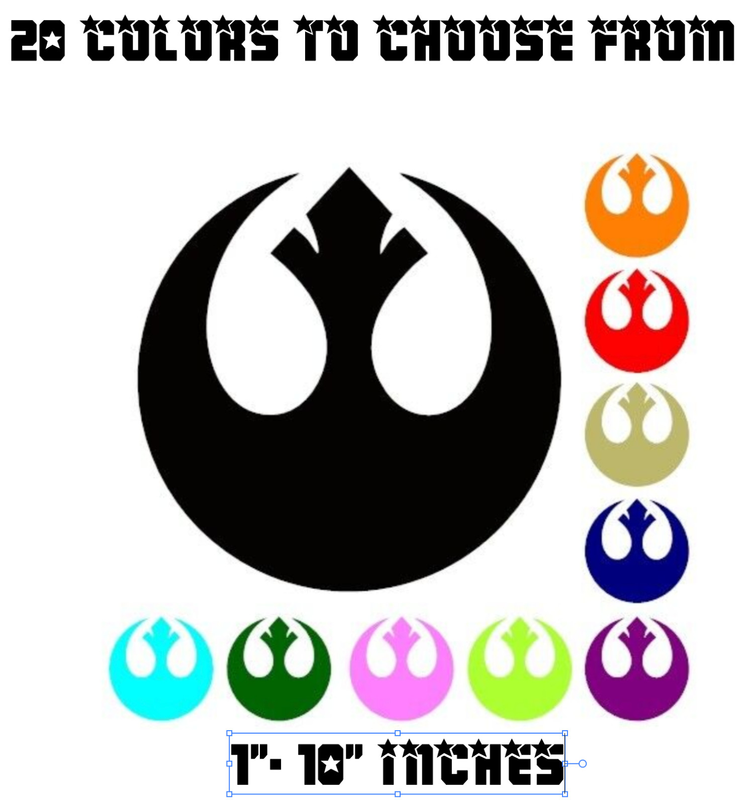 REBEL Alliance Sticker Vinyl Decal Star Wars – Car Window Wall Decor FREE SHIP