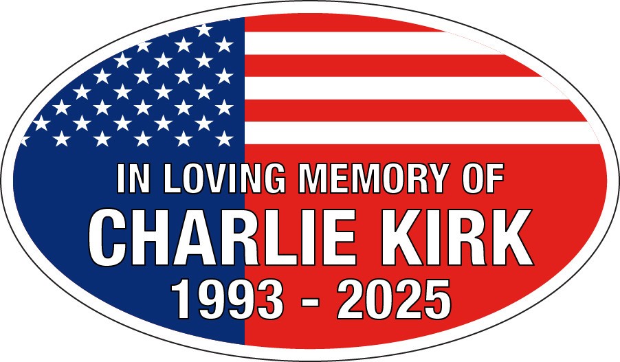 Charlie Kirk – In Loving Memory – Full Color Decal/Sticker