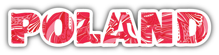 Poland Floral Slogan Travel Car Bumper Sticker Decal